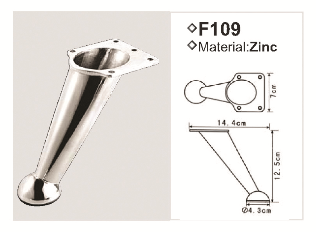 Metal leg F109 — F109