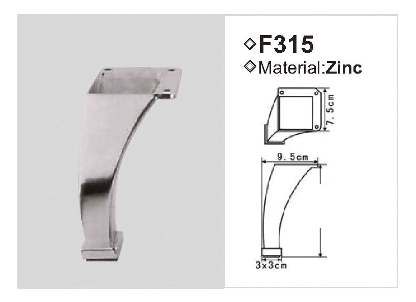 Ποδαράκι ΜΕΤΑΛΛΙΚΟ F315-15,5CM